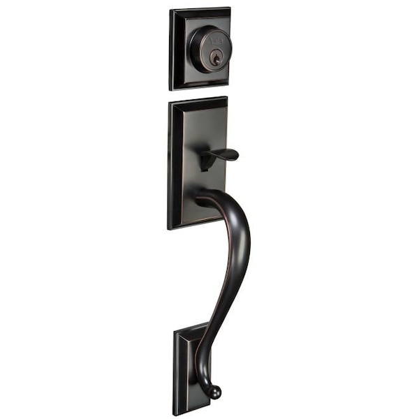 Yale Single Cylinder John's Creek EXT HNDL Kwikset Key Oil Rubbed Bronze JCSCSN10BP - main